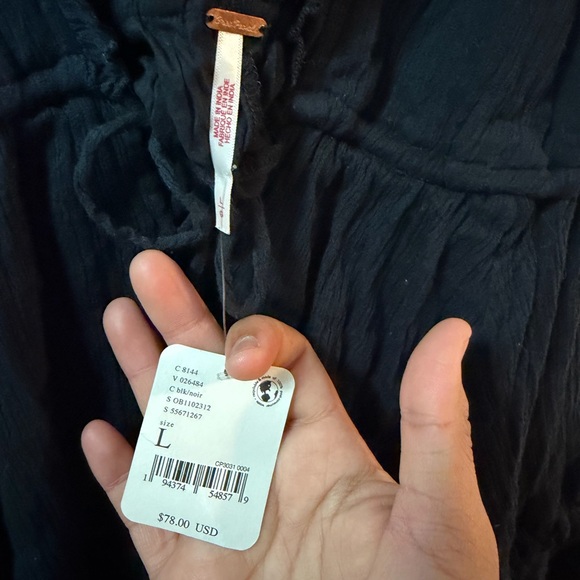 Free People Black Backless Ruffled Dress - Picture 3 of 3